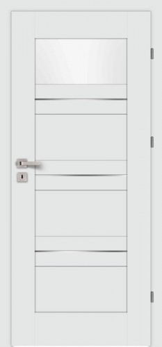 Inox S4 (S4/L, Bianco, sklo  biele LAKMAT (I))