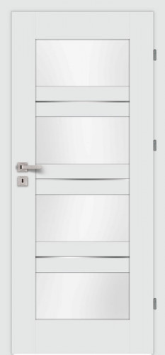 Inox S4 (S4/D, Bianco, sklo  biele LAKMAT (I))