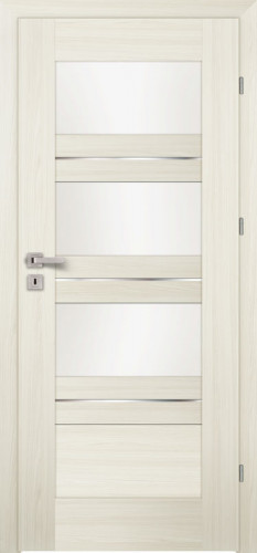 Inox S4 (S4/S, Magnólia, sklo  biele LAKMAT (I))