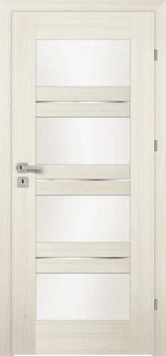 Inox S4 (S4/D, Magnólia, sklo  biele LAKMAT (I))